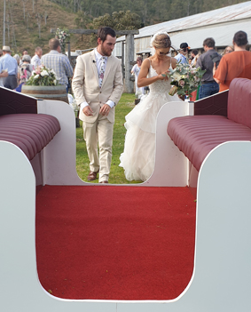 carriage and wedding